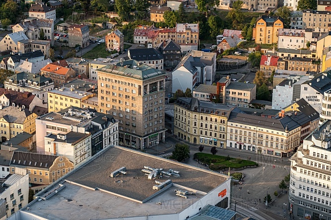 Palác Nisa, Liberec, letecky