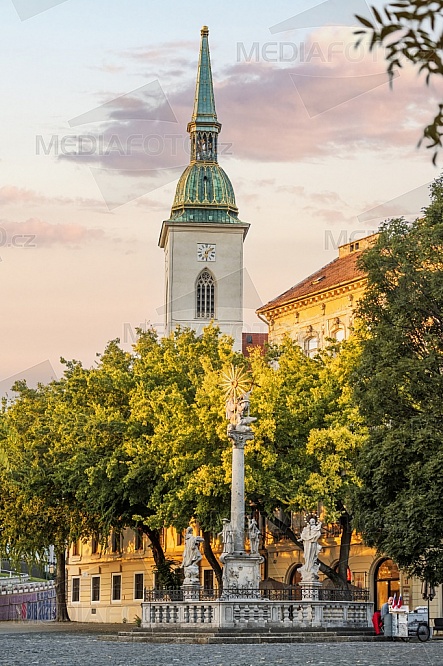Katedrála svatého Martina, sloup Nejsvětější Trojice, Bratislava. 