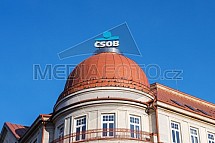 ČSOB Liberec, banka, střecha, budova, logo