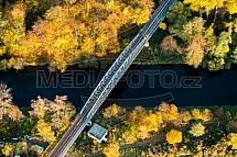 Most, řeka, Jizera, podzim