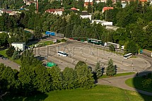 Autobusové nádraží, Turnov, letecky